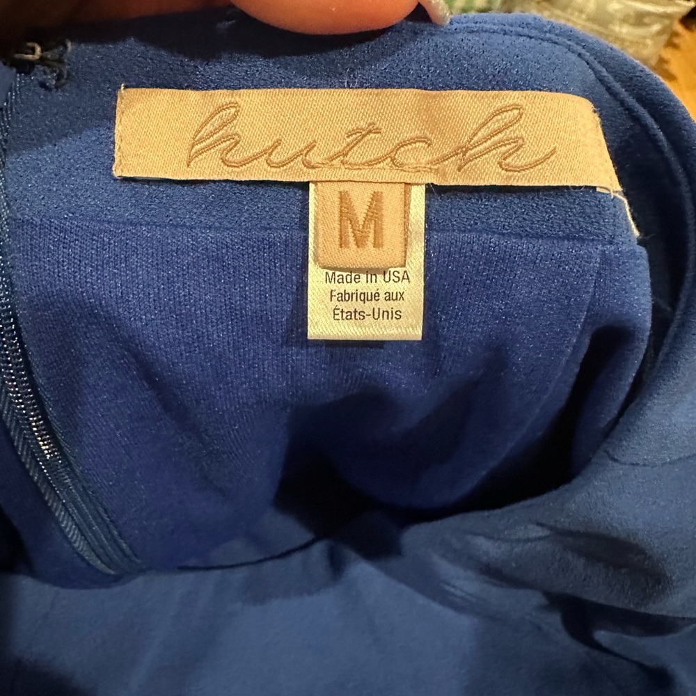 Anthro Hutch Solid Blue Split Front Dark Academia… - image 7